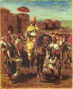 Eugene Delacroix Portrat des Sultans von Marokko oil painting on canvas